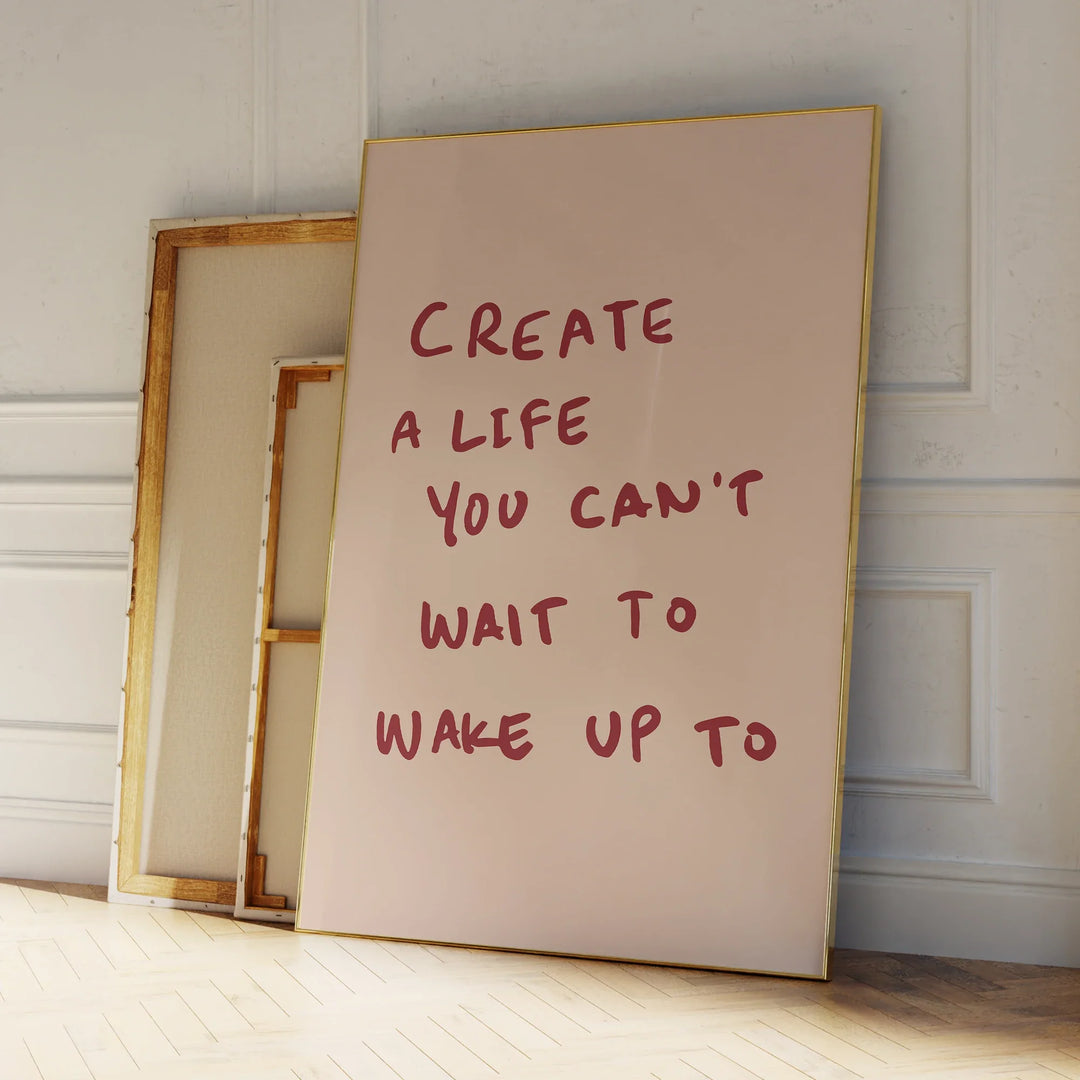 Inspirational Motivational Quote Typographic Canvas Wall Art