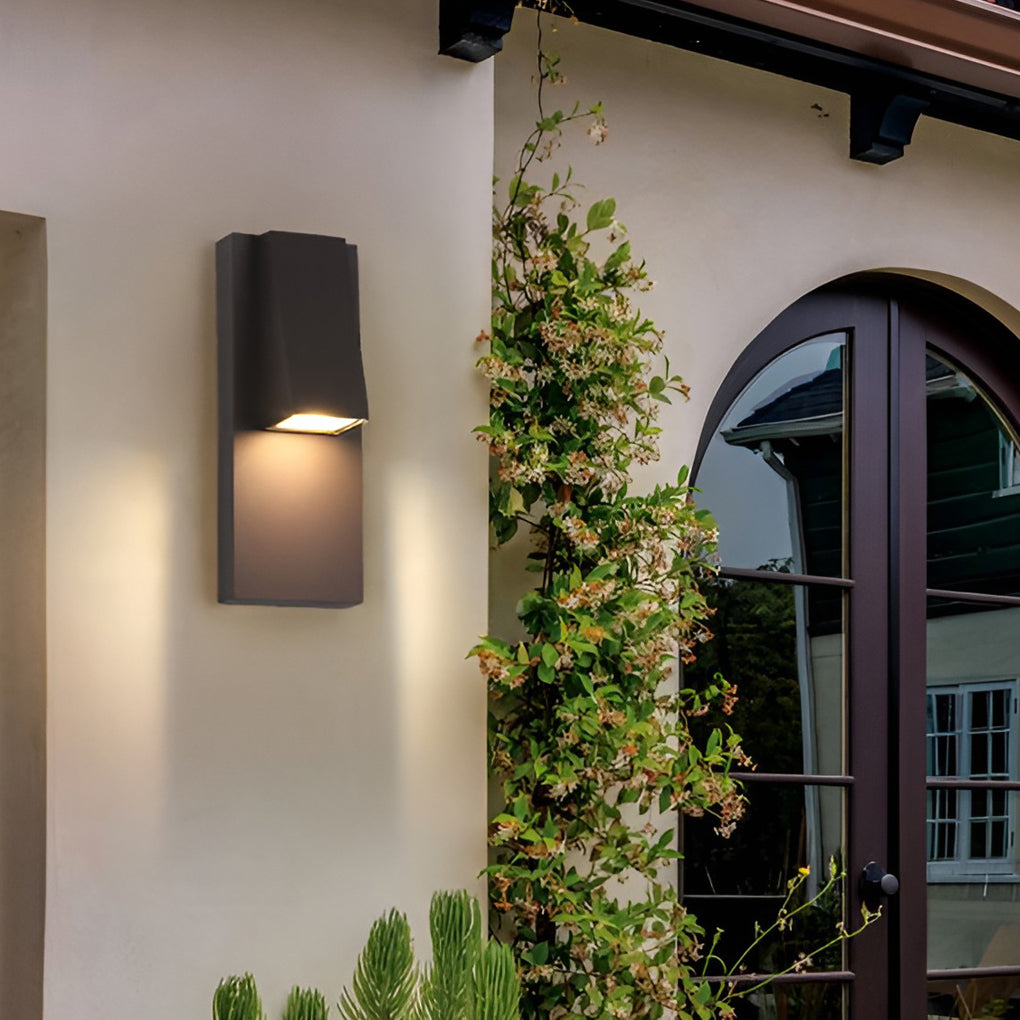 Rectangle Black Modern Outdoor LED Wall Lamp
