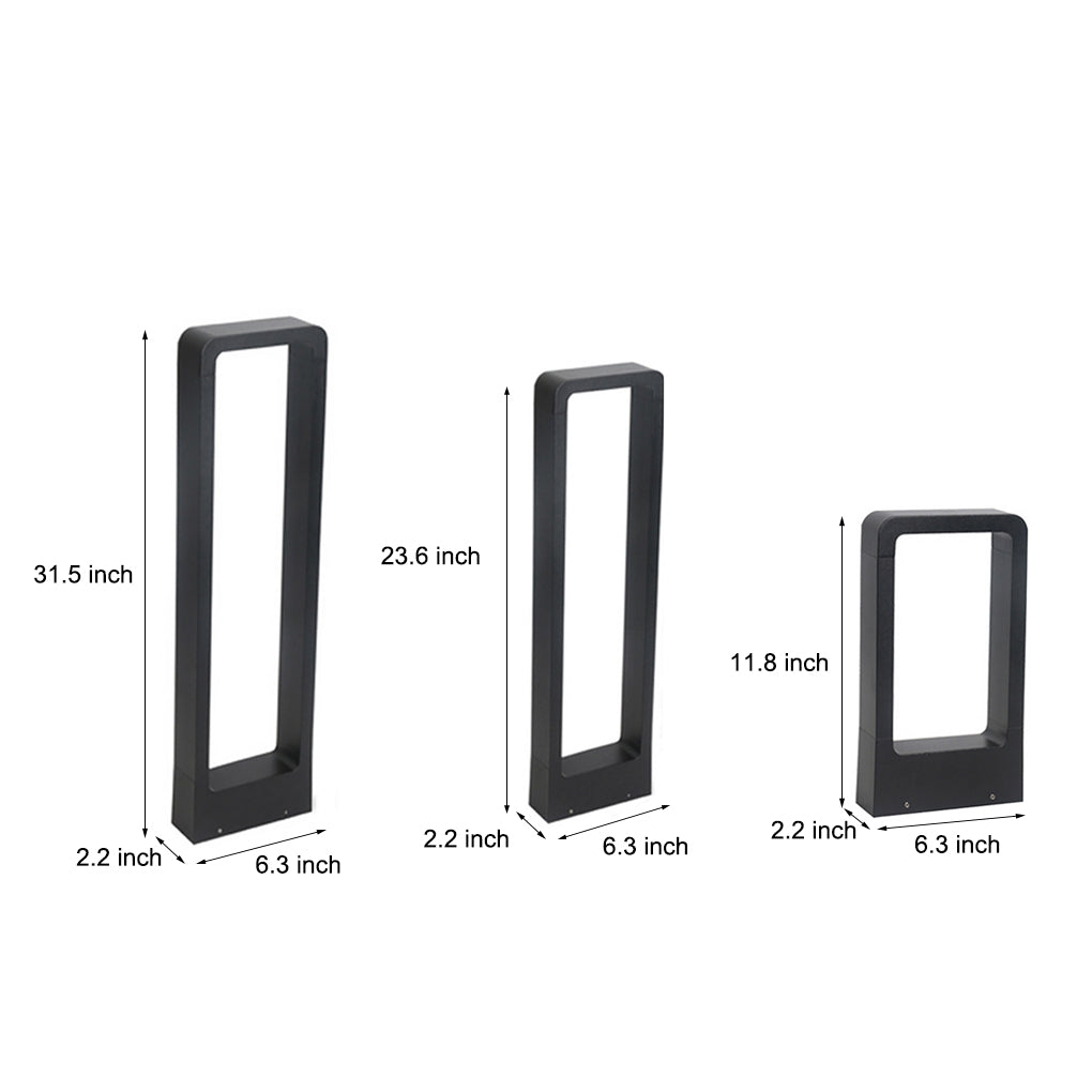 Rectangular COB LED Outdoor Path Lights Minimalist Durable &amp; Waterproof