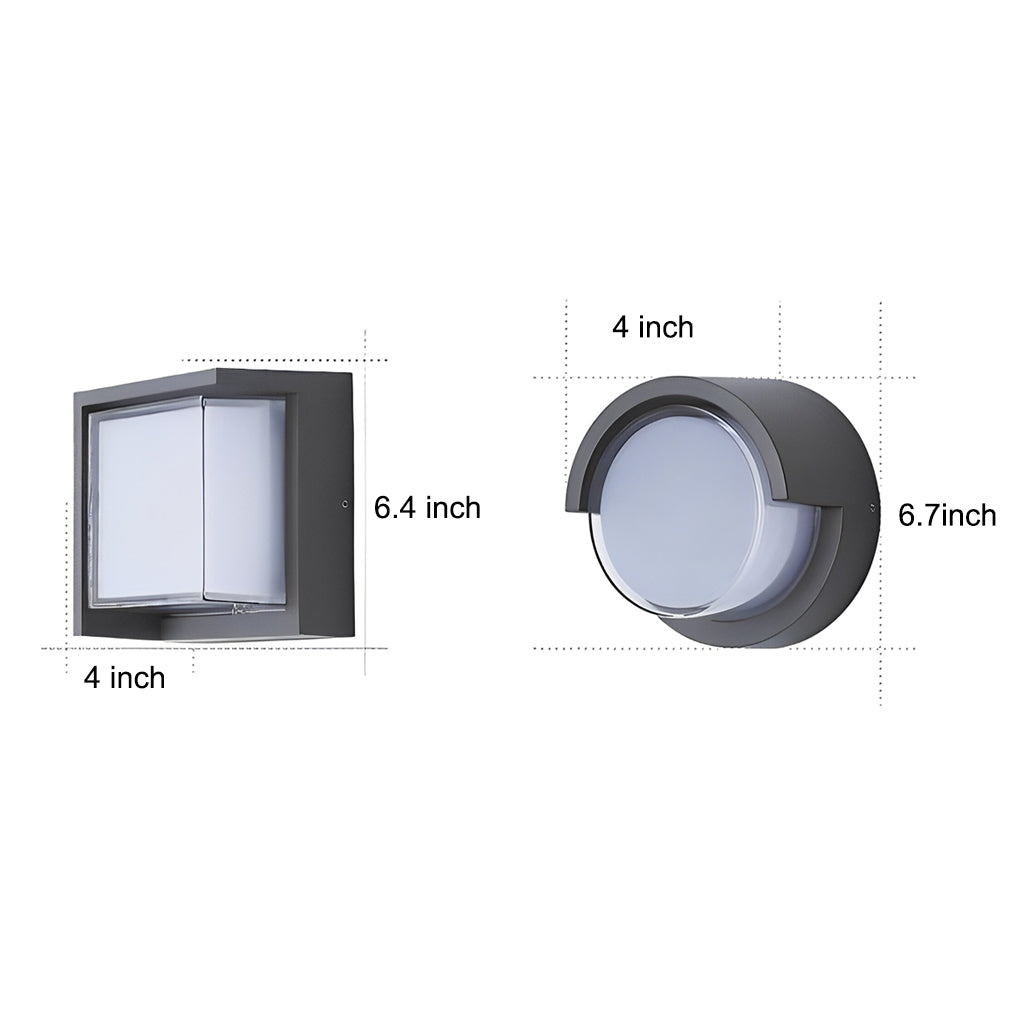 Modern Outdoor Wall Lights Round &amp; Square Waterproof Designs for Gardens &amp; Villas