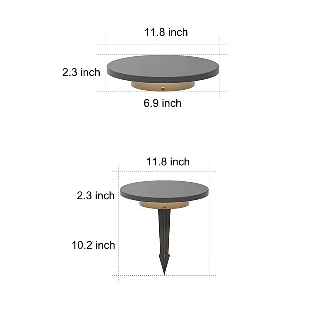 Halo Bottom Emitting LED Ground Solar Lights Durable &amp; Elegant for Outdoors