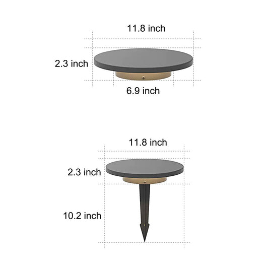 Halo Bottom Emitting LED Ground Solar Lights Durable &amp; Elegant for Outdoors