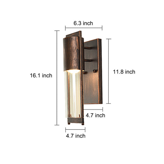 Antique Waterproof Glass Modern Outdoor Wall Sconce Lighting Wall Lamp