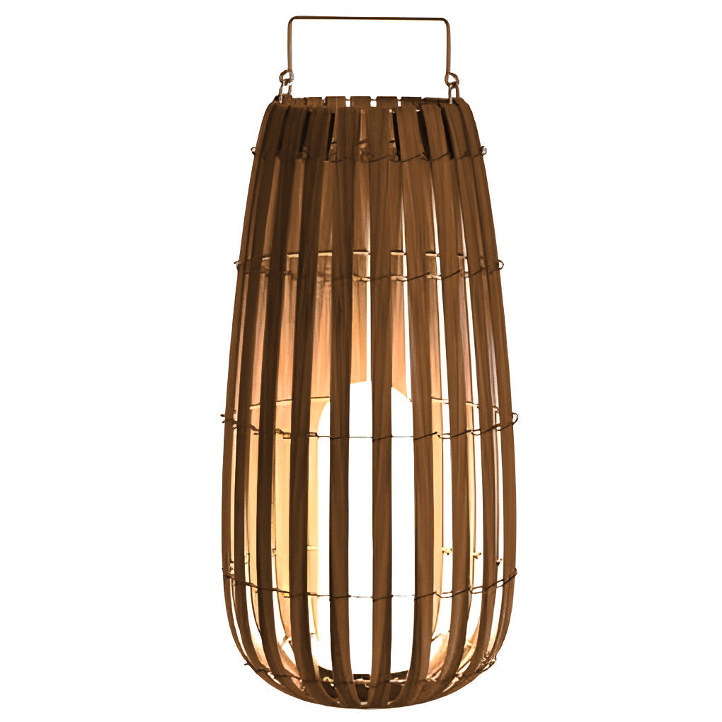Rattan Portable Lantern LED Waterproof Solar Outdoor Garden Light