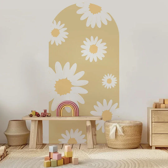 Large Format Daisy Archway Wall Mural For Home Decor