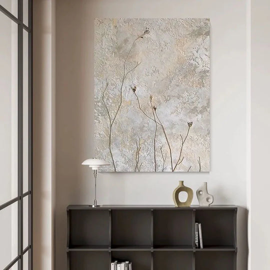 Large Format Hand Painted Wild Flower Canvas Wall Art