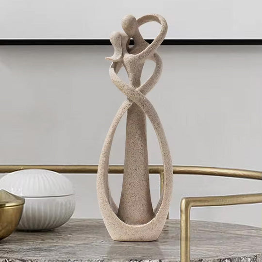 Lovers Embrace Abstract Resin Figurine Table Decor