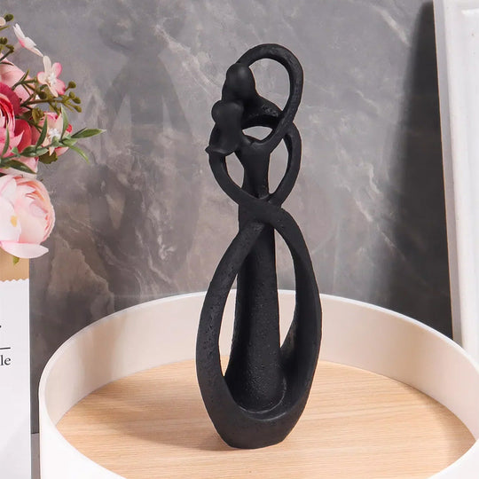 Lovers Embrace Abstract Resin Figurine Table Decor