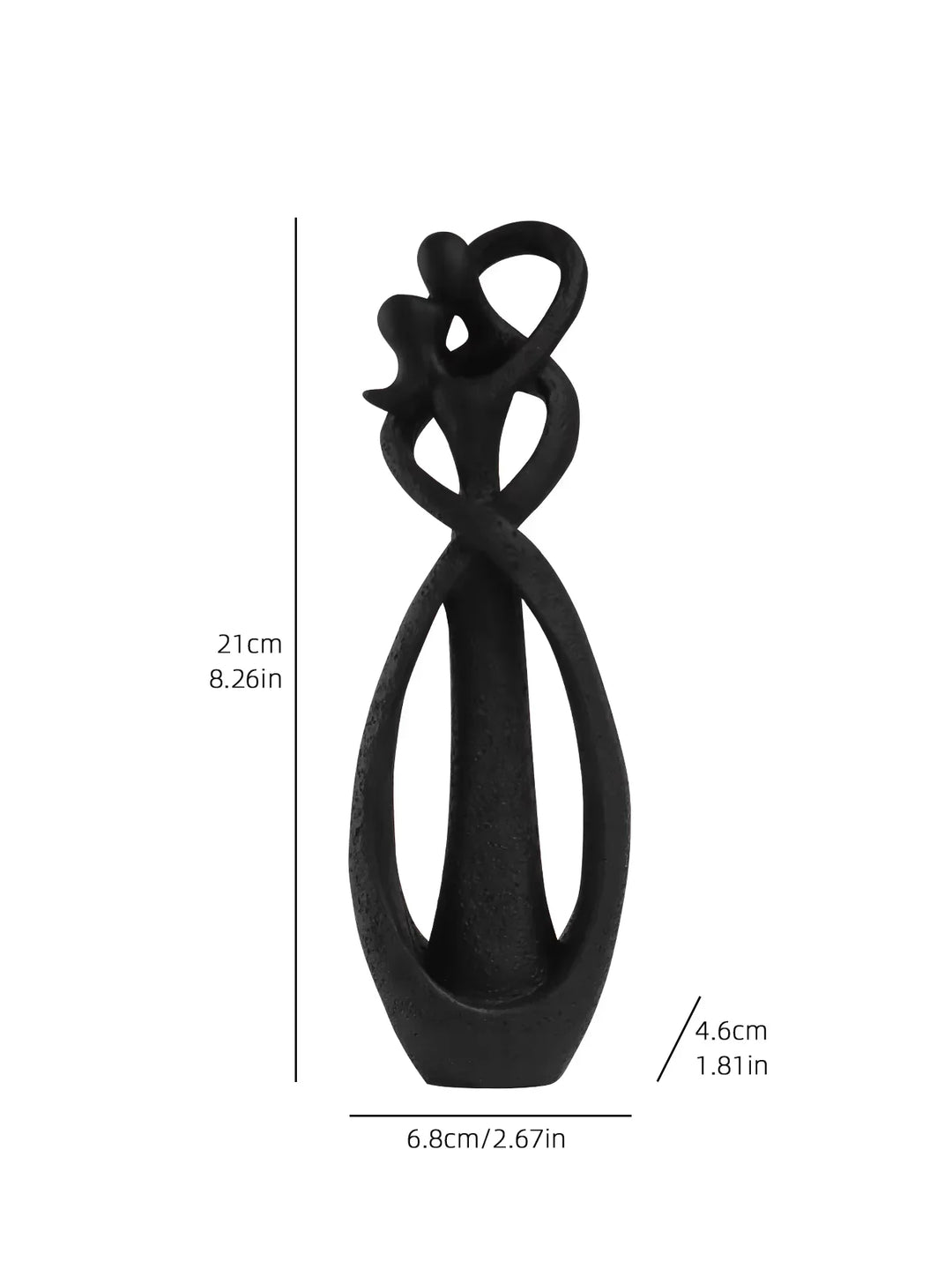 Lovers Embrace Abstract Resin Figurine Table Decor