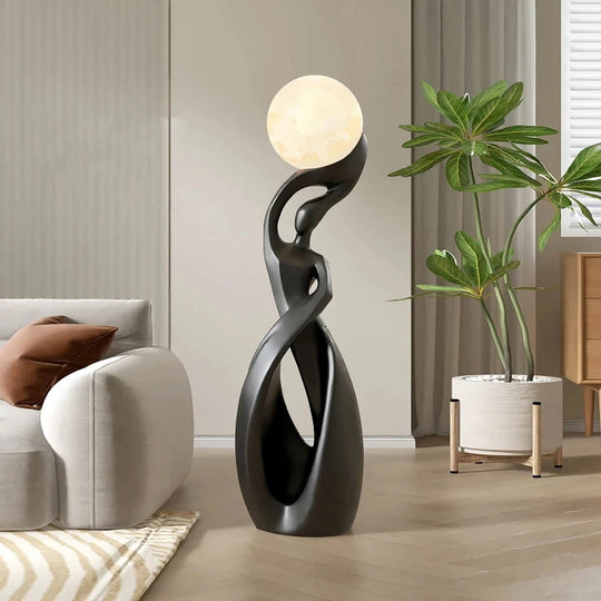 Luminous Moon Lady Abstract Figurine Table Decor