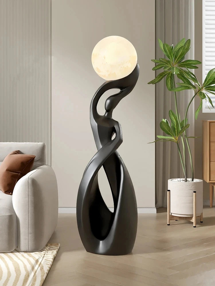 Luminous Moon Lady Abstract Figurine Table Decor