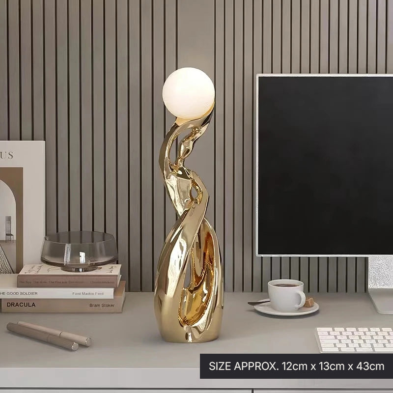 Luminous Moon Lady Abstract Figurine Table Decor