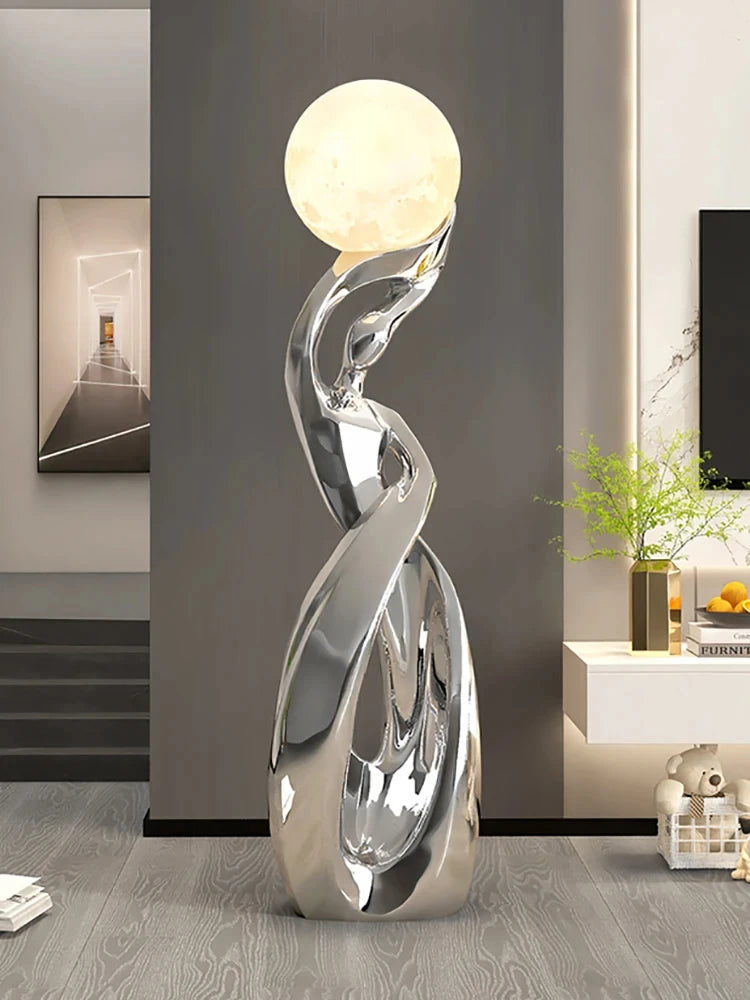 Luminous Moon Lady Abstract Figurine Table Decor