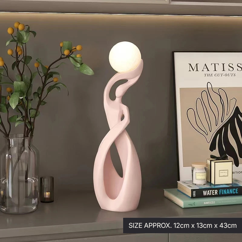 Luminous Moon Lady Abstract Figurine Table Decor