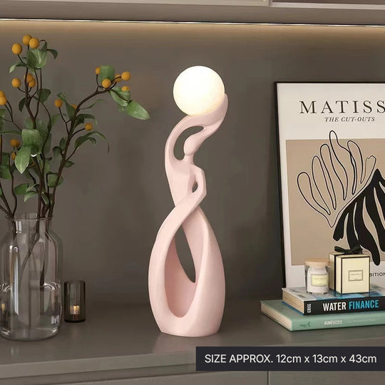 Luminous Moon Lady Abstract Figurine Table Decor