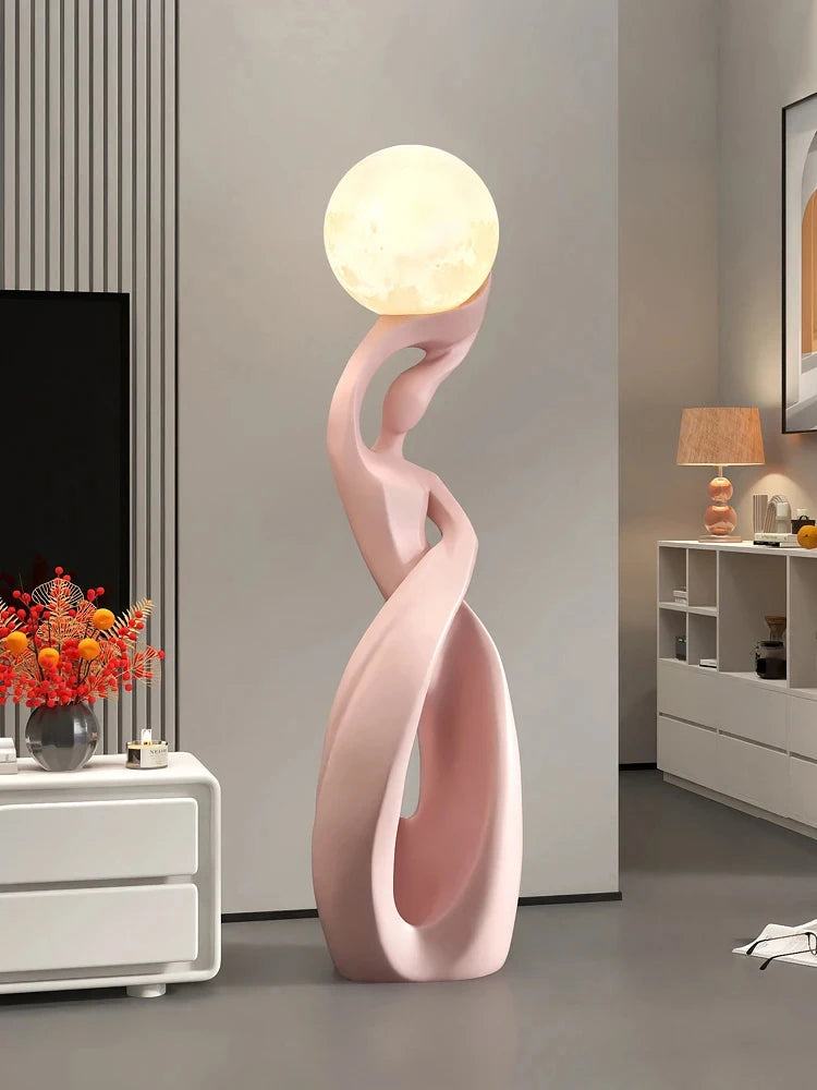 Luminous Moon Lady Abstract Figurine Table Decor