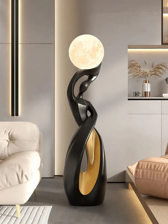Luminous Moon Lady Abstract Figurine Table Decor