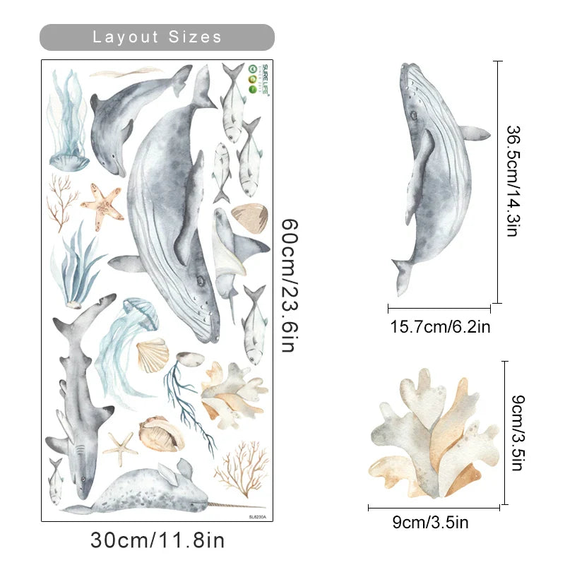 Marine Life Ocean Creatures Wall Decals