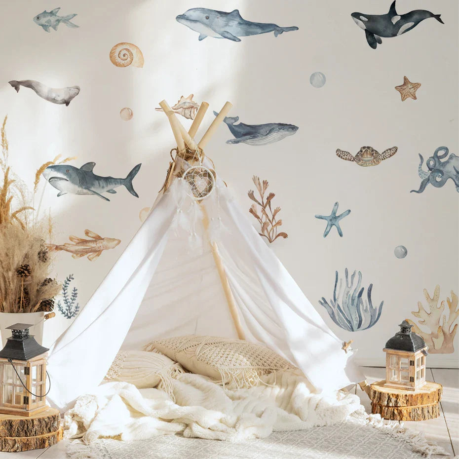Marine Life Ocean Creatures Wall Decals