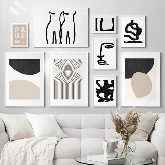 Minimalist Abstract Gallery Canvas Wall Art Print