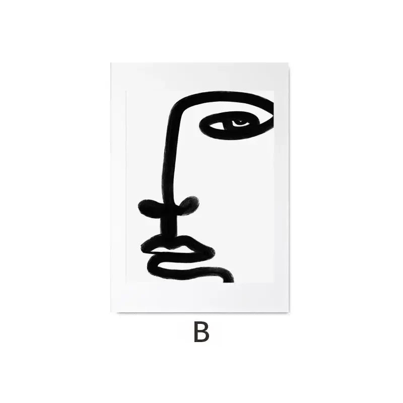 Minimalist Abstract Gallery Canvas Wall Art Print