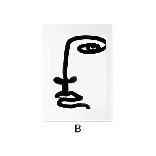 Minimalist Abstract Gallery Canvas Wall Art Print