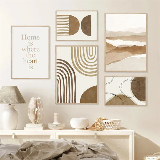 Minimalist Abstract Mindfulness Quote Canvas Wall Art
