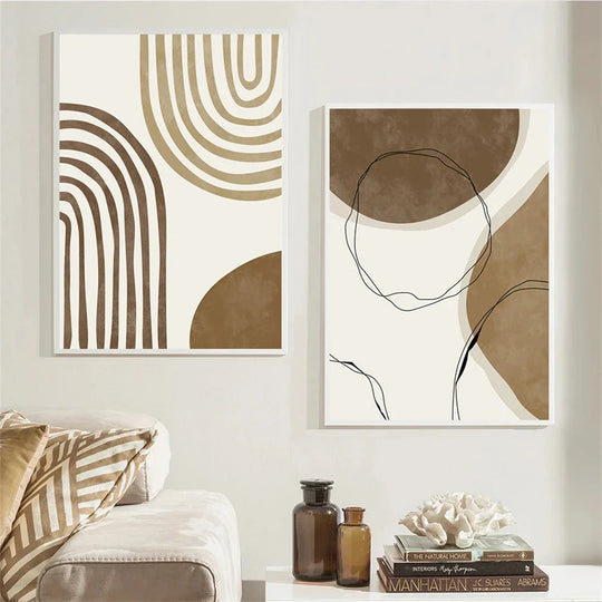 Minimalist Abstract Mindfulness Quote Canvas Wall Art