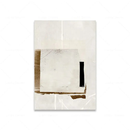 Minimalist Beige Abstract Canvas Wall Art Print