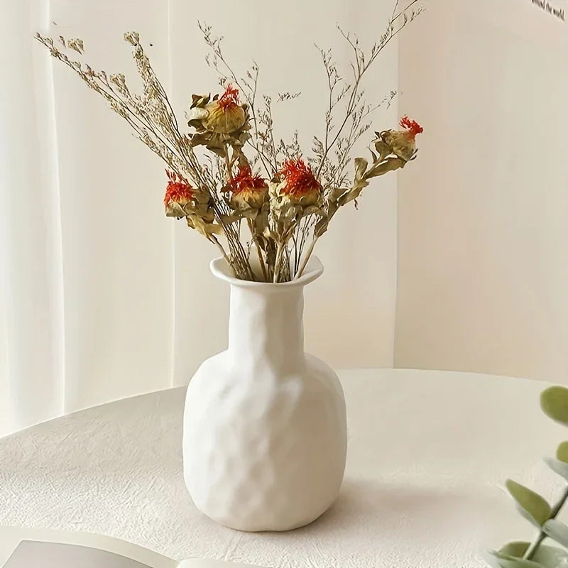 Minimalist Ceramic Nordic Hollow Vase Abstract Design