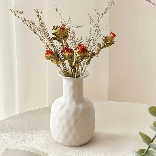 Minimalist Ceramic Nordic Hollow Vase Abstract Design