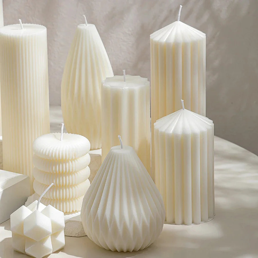 Minimalist Nordic Smokeless Neutral Tone Decorative Candles