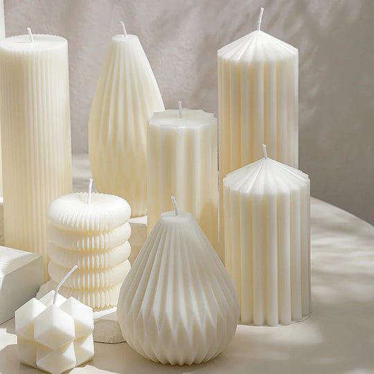 Minimalist Nordic Smokeless Neutral Tone Decorative Candles