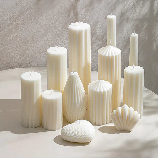 Minimalist Nordic Smokeless Neutral Tone Decorative Candles