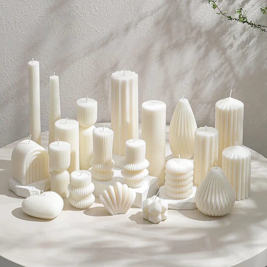 Minimalist Nordic Smokeless Neutral Tone Decorative Candles
