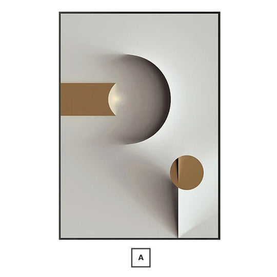 Minimalist Architectural Geometric Abstract Canvas Wall Art