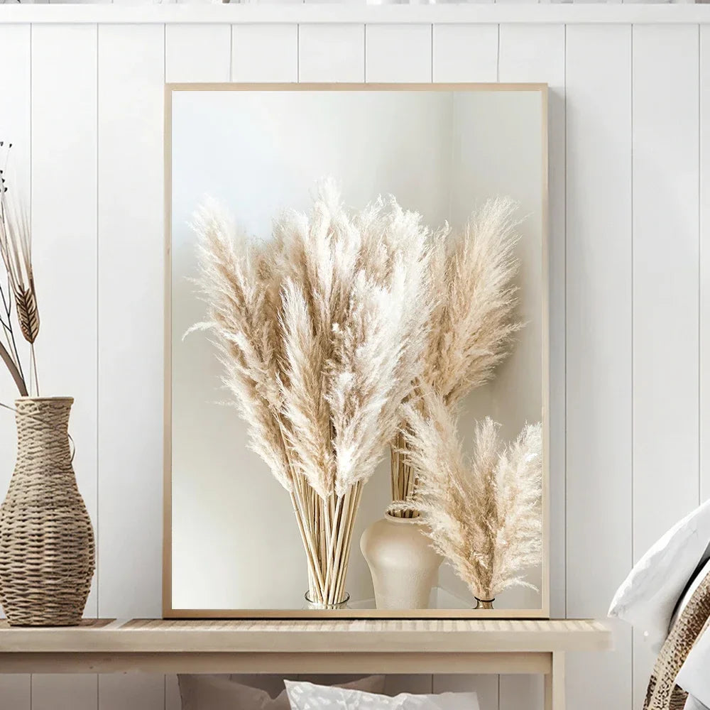 Minimalist Lake Pier Coastal Canvas Wall Art Unframed