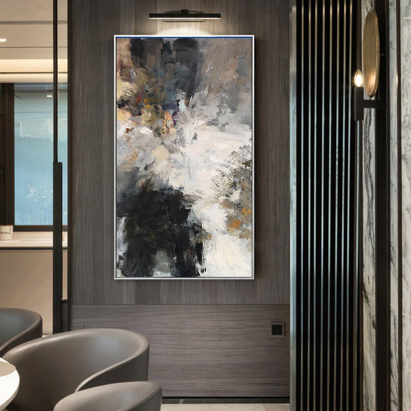Urban Abstract Wall Art Neutral Colors Canvas Print