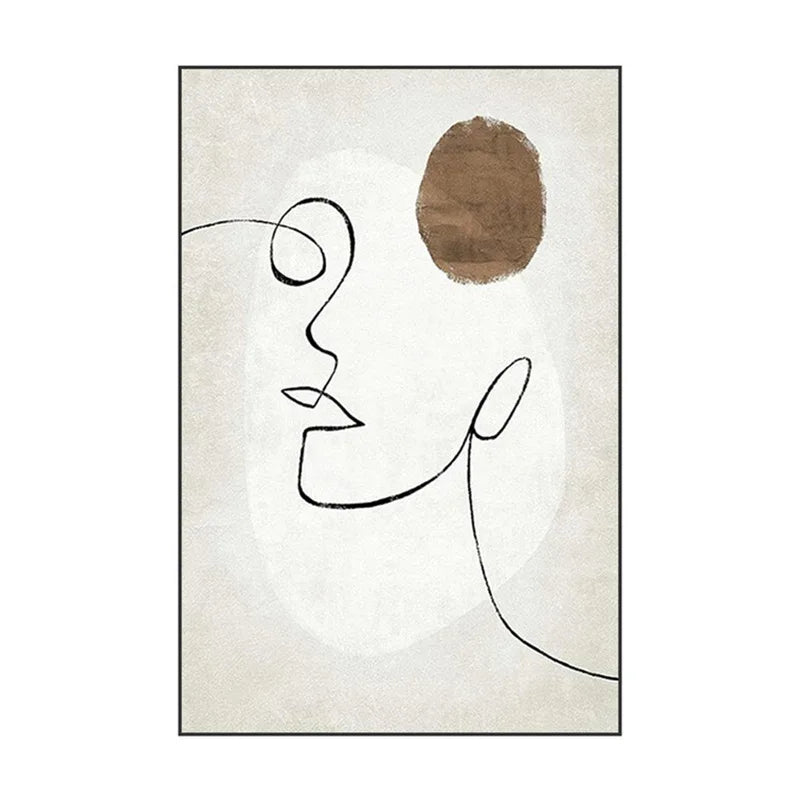 Modern Abstract Figure Line Art Canvas Wall Art Unframed