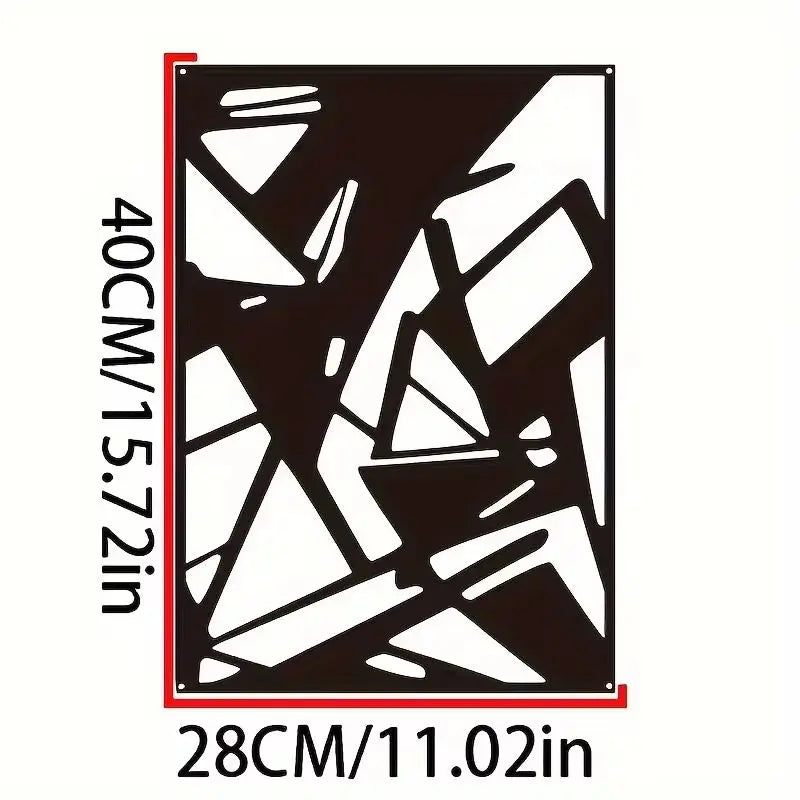 Modern Abstract Black Metal Wall Art Decor