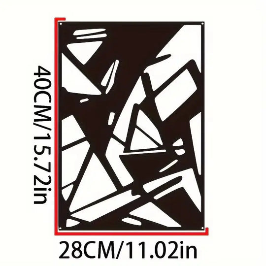 Modern Abstract Black Metal Wall Art Decor