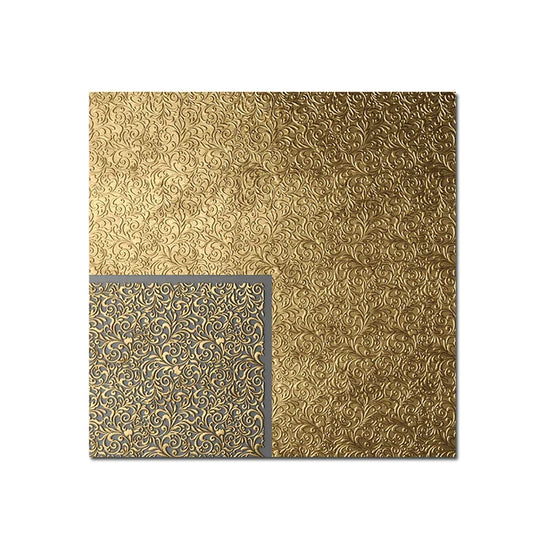 Abstract Black Golden Geometric Square Canvas Wall Art
