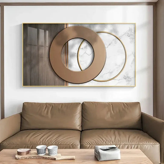Abstract Celestial Geometry Canvas Wall Art