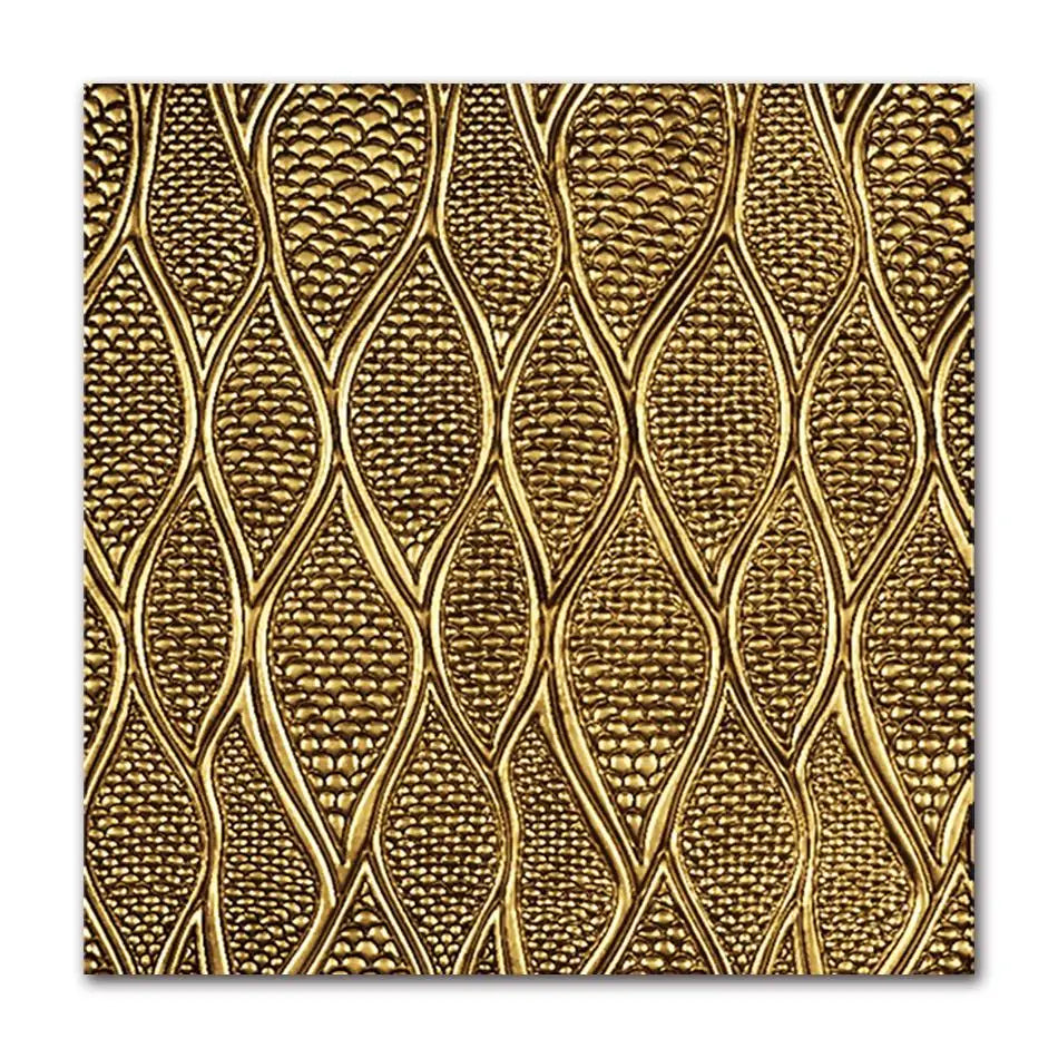 Abstract Golden Geometric Square Canvas Wall Art