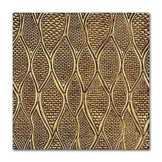 Abstract Golden Geometric Square Canvas Wall Art