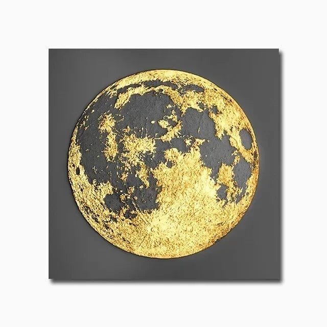 Black Golden Abstract Geometric Canvas Wall Art