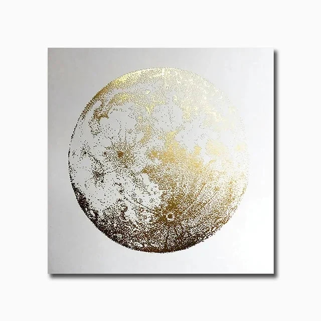 Black Golden Abstract Geometric Canvas Wall Art