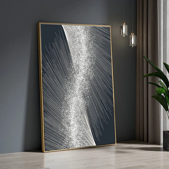 Modern Aesthetics Metal Line Art Canvas Wall Art