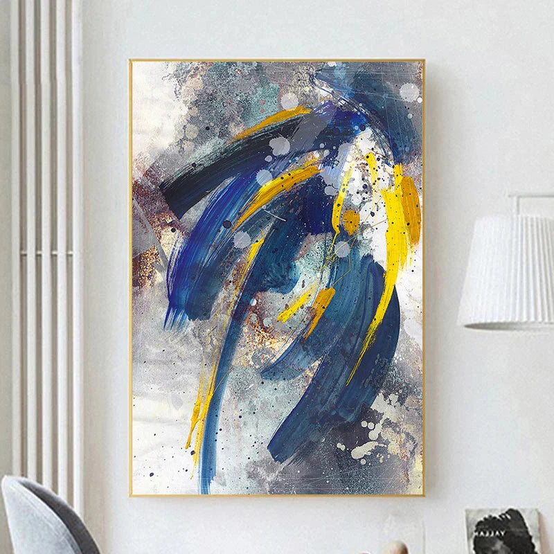 Modern Graffiti Color Splash Abstract Canvas Wall Art