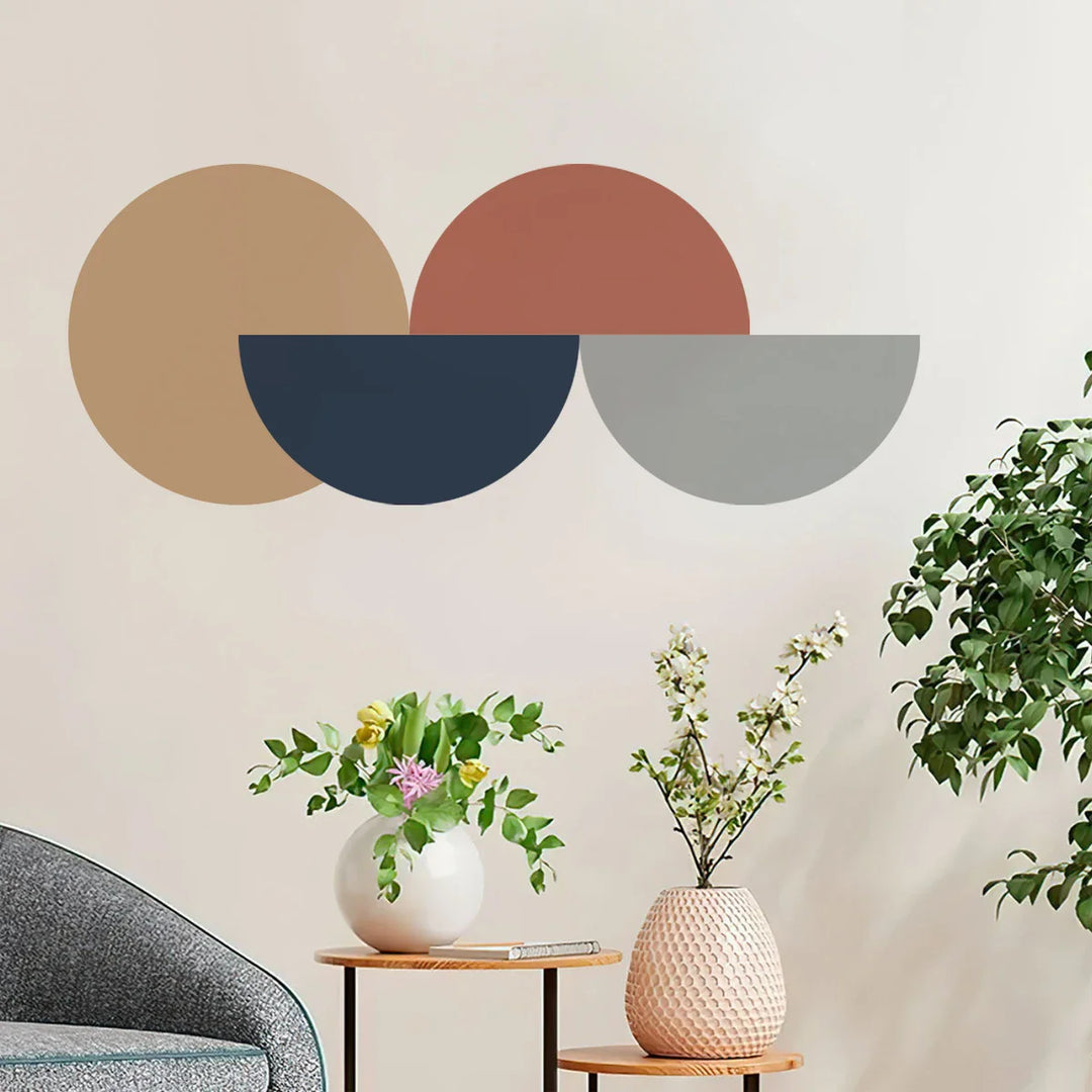 Abstract Geometric Dot Pattern Circles Wall Mural Decal